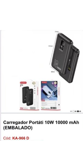  - Power Bank    Cod. POWER BANK 10W 10000MAH KA-966 D 